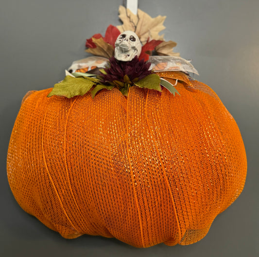 Skull Pumpkin Wreath