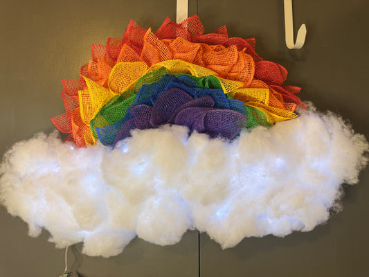 Rainbow Daisy with Lighted Clouds
