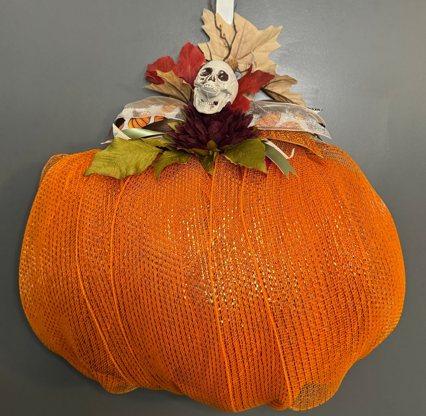 Skull Pumpkin Wreath