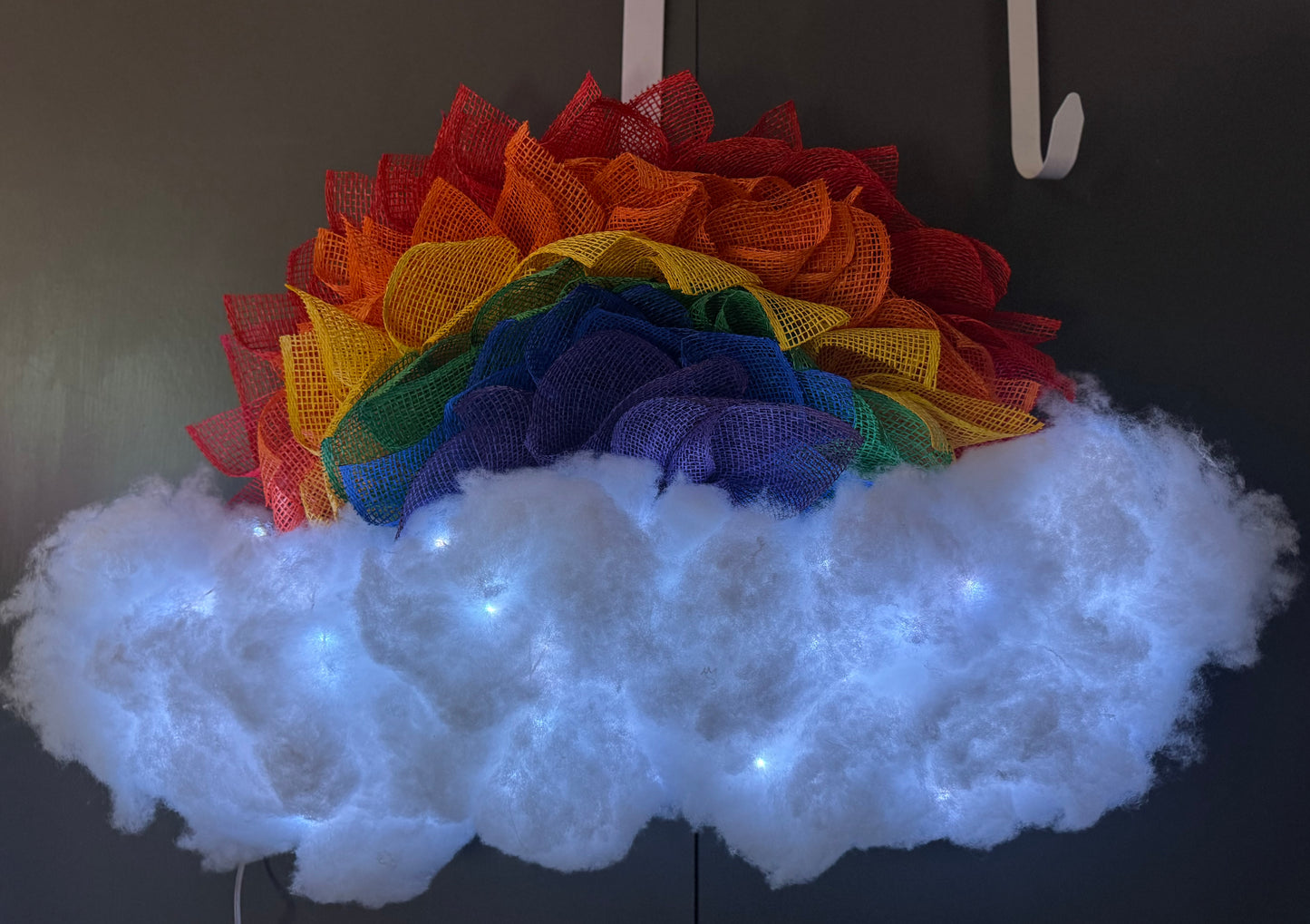 Rainbow Daisy with Lighted Clouds