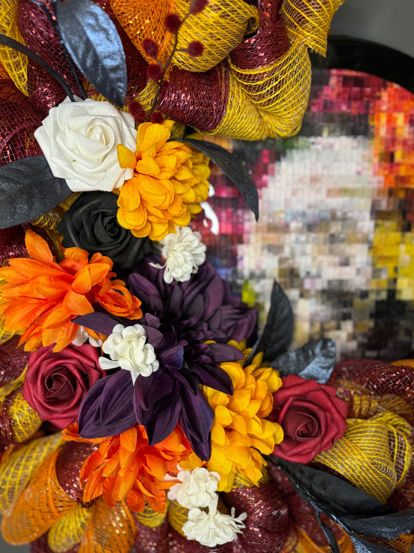 Skull Mosaic Wreath