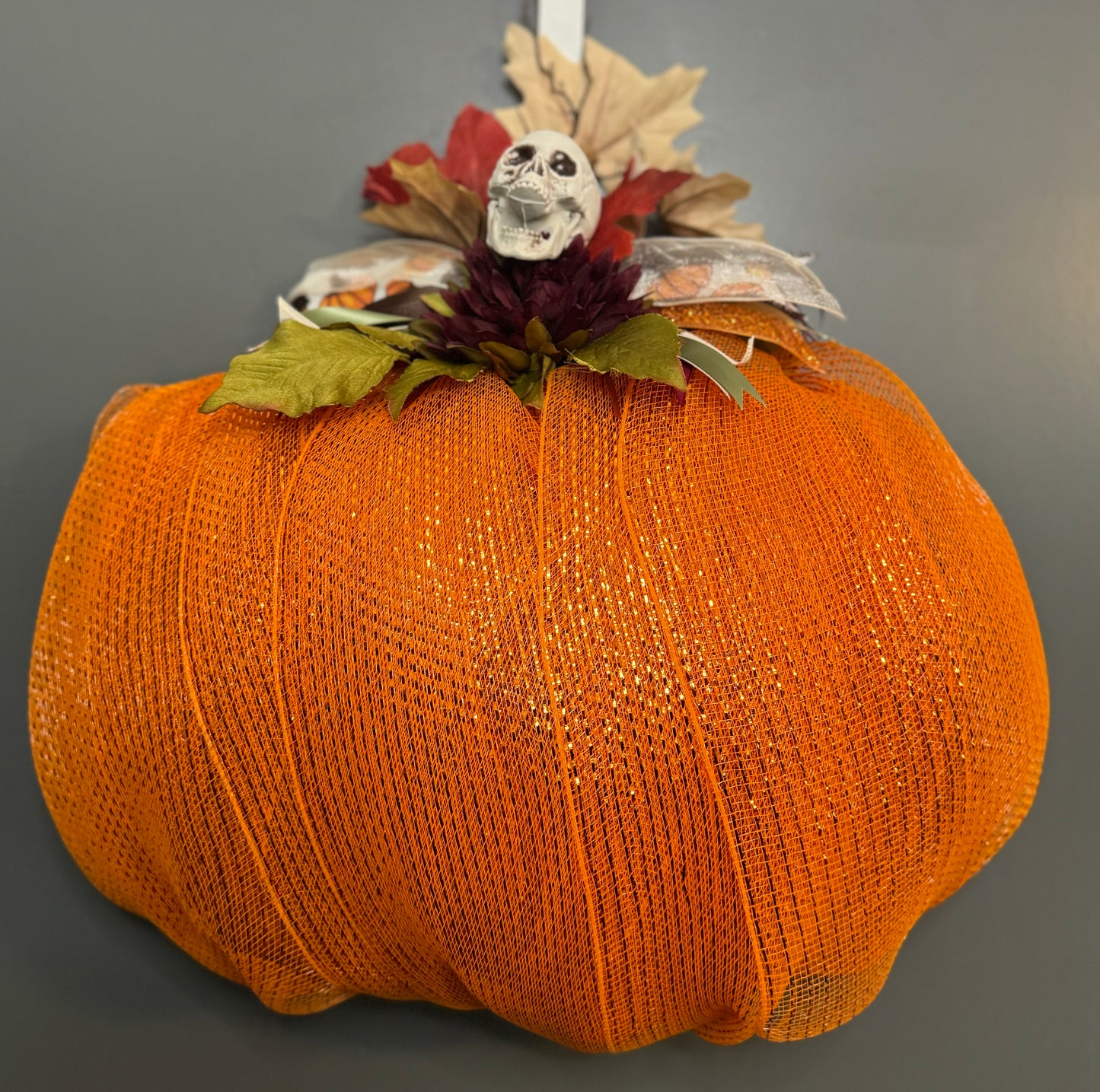 Skull Pumpkin Wreath