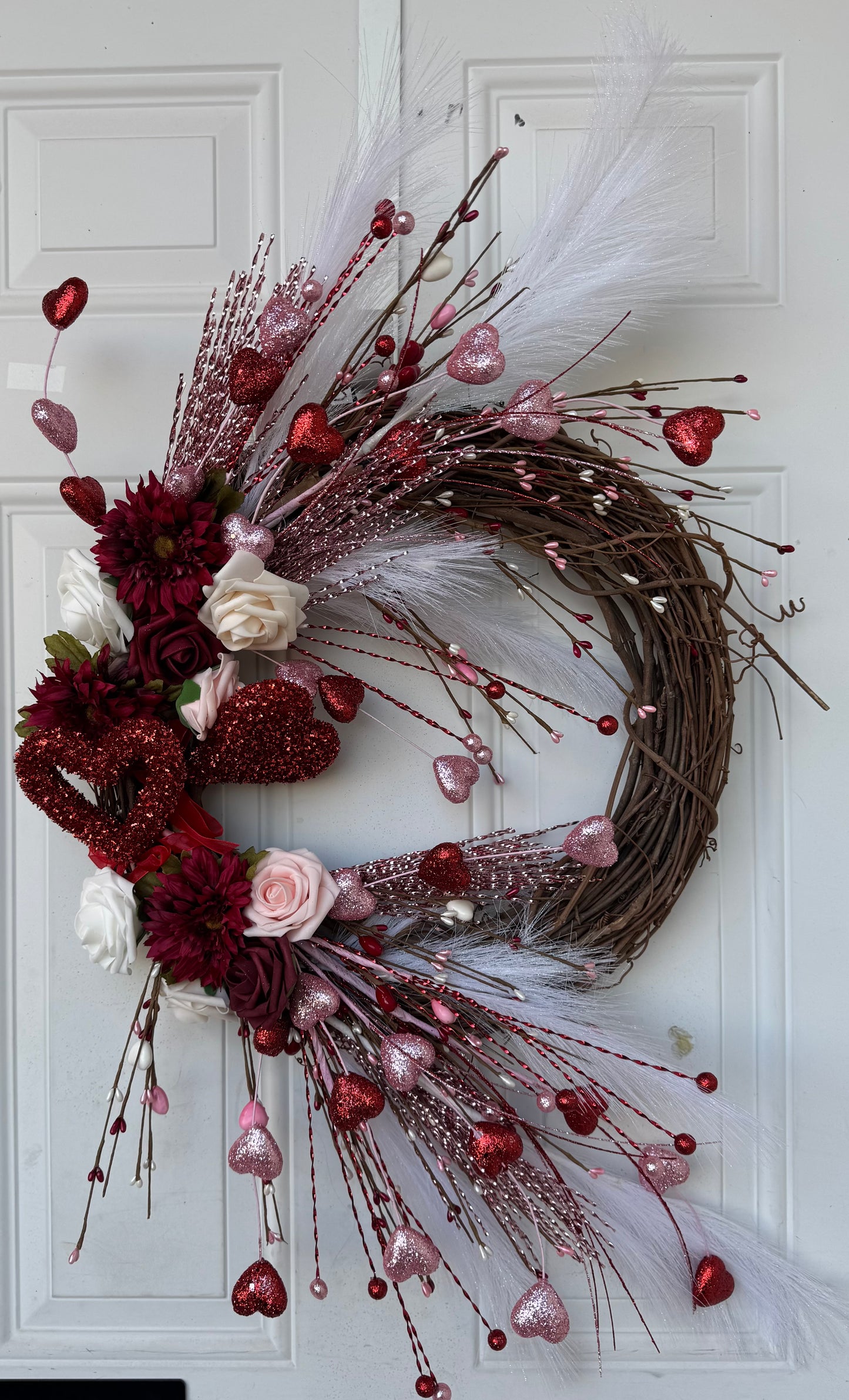 Valentine’s Day Grapevine Wreath
