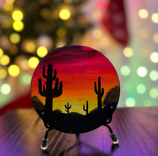 Cactus Silhouette Coaster